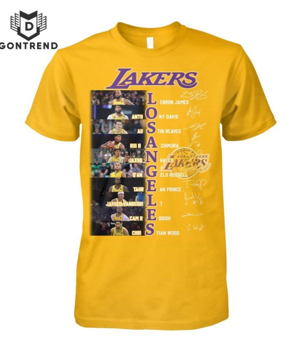 Los Angeles Lakers Men Basketball Signature Unisex T-Shirt