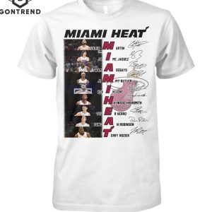 Miami Heat Basketball Team Signature T-Shirt