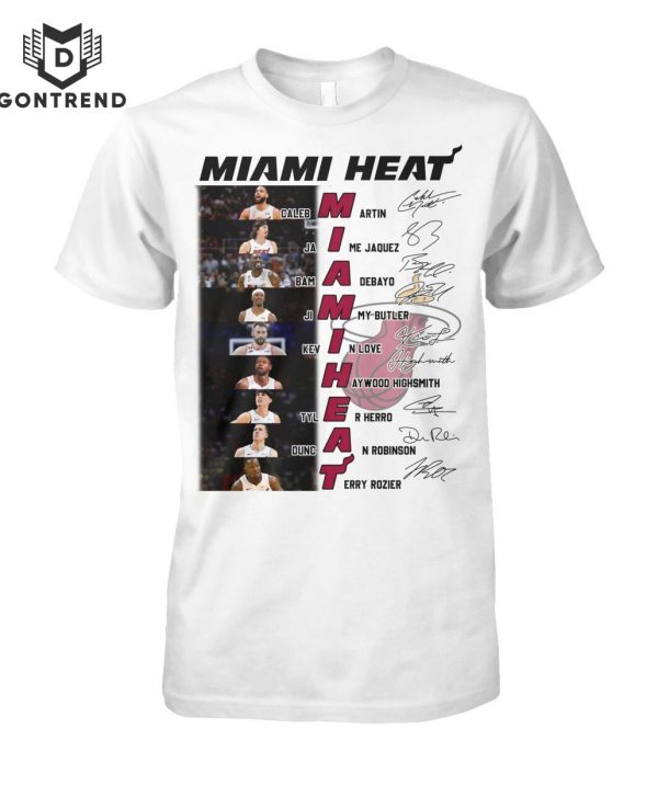 Miami Heat Basketball Team Signature T-Shirt