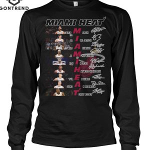 Miami Heat Basketball Team Signature T-Shirt