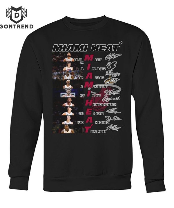 Miami Heat Basketball Team Signature T-Shirt