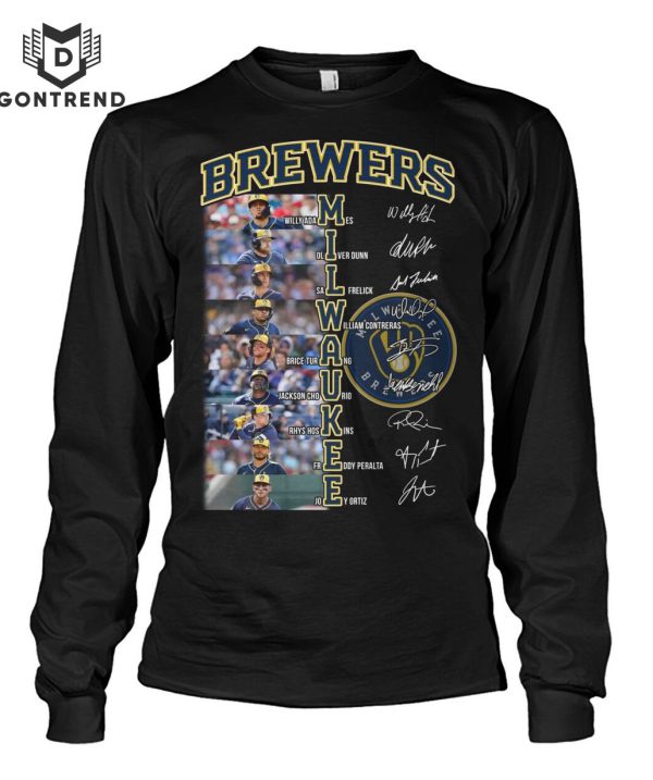 Milwaukee Brewers Baseball Team Signature T-Shirt