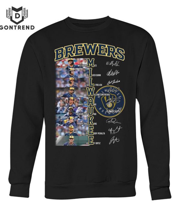 Milwaukee Brewers Baseball Team Signature T-Shirt