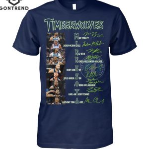 Minnesota Timberwolves Basketball Team Signature Unisex T-Shirt