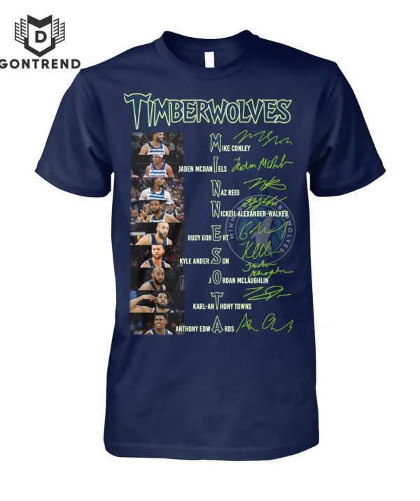 Minnesota Timberwolves Basketball Team Signature Unisex T-Shirt