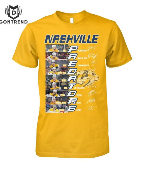 Nashville Predators Ice Hockey Team Siganture T-Shirt