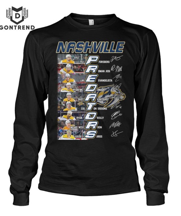 Nashville Predators Ice Hockey Team Siganture T-Shirt