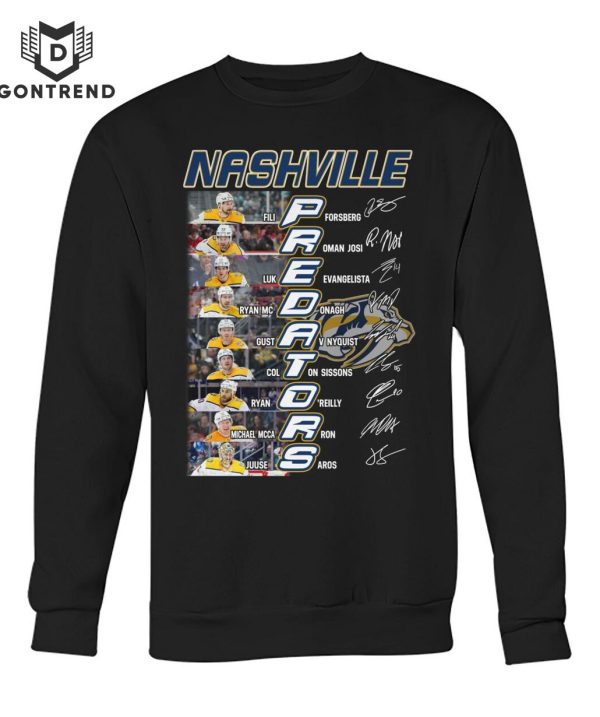 Nashville Predators Ice Hockey Team Siganture T-Shirt