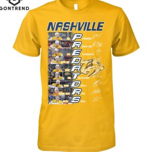 Nashville Predators Ice Hockey Team Signature T-Shirt