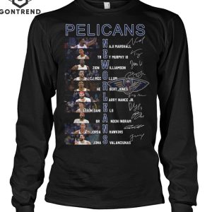 New Orleans Pelicans Basketball Team Signature T-Shirt