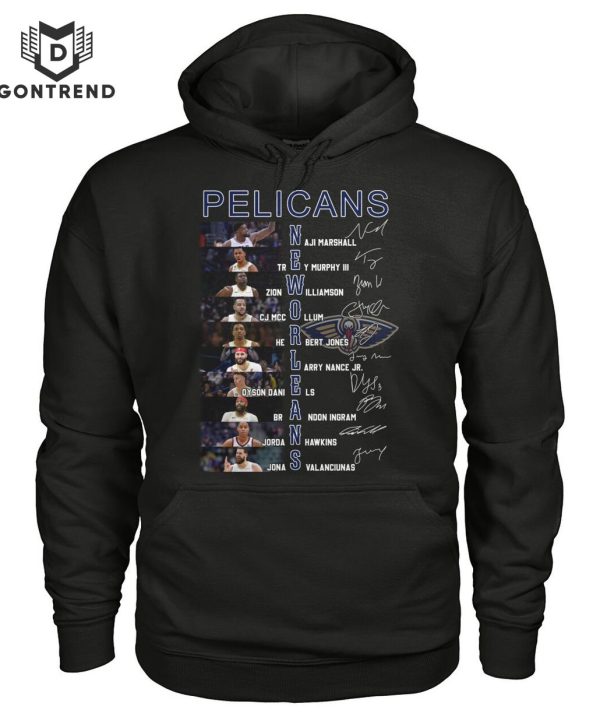 New Orleans Pelicans Basketball Team Signature T-Shirt