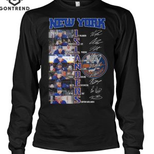 New York Islanders Ice Hockey Team Logo Signature T-Shirt