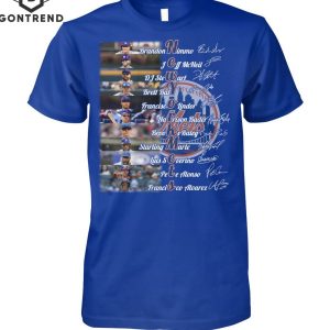 New York Mets Baseball Team Signature T-Shirt