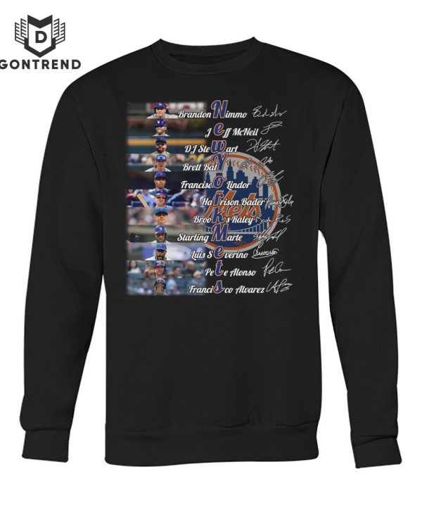 New York Mets Baseball Team Signature T-Shirt