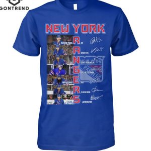 New York Rangers Ice Hockey Team Signature T-Shirt