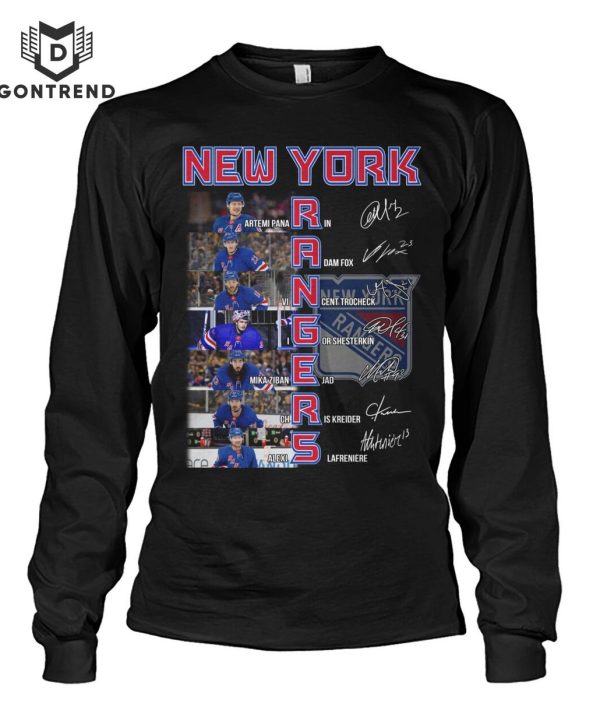 New York Rangers Ice Hockey Team Signature T-Shirt