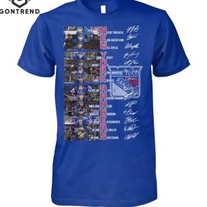 New York Rangers Ice Hockey Team Signature Unisex T-Shirt