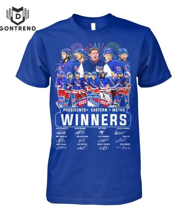 New York Rangers Presidents – Eastern – Metro Winners Signature T-Shirt