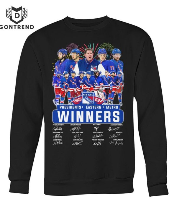 New York Rangers Presidents – Eastern – Metro Winners Signature T-Shirt