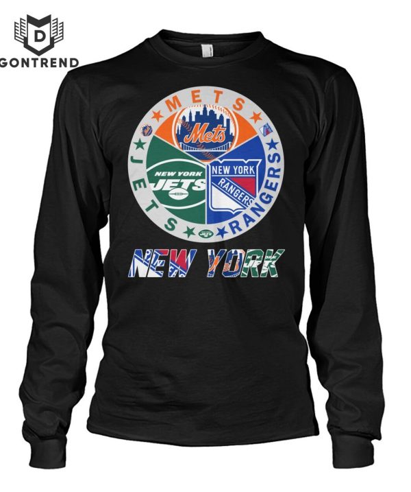 New York Team Mets – Rangers- Jets T-Shirt