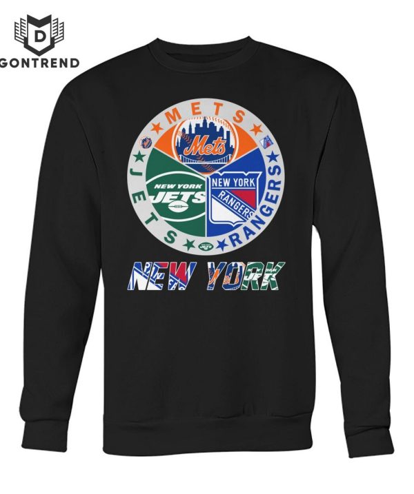 New York Team Mets – Rangers- Jets T-Shirt