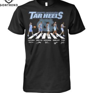 North Carolina Tar Heels Men Basketball Signature T-Shirt