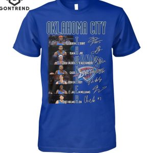 Oklahoma City Thunder Basketball Team Signature T-Shirt