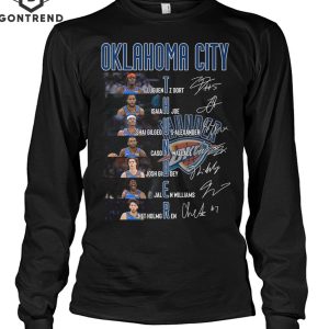 Oklahoma City Thunder Basketball Team Signature T-Shirt