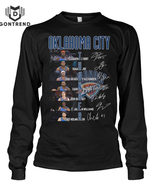 Oklahoma City Thunder Basketball Team Signature T-Shirt