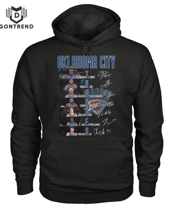 Oklahoma City Thunder Basketball Team Signature T-Shirt