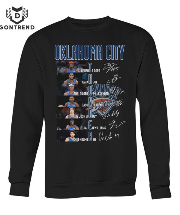 Oklahoma City Thunder Basketball Team Signature T-Shirt