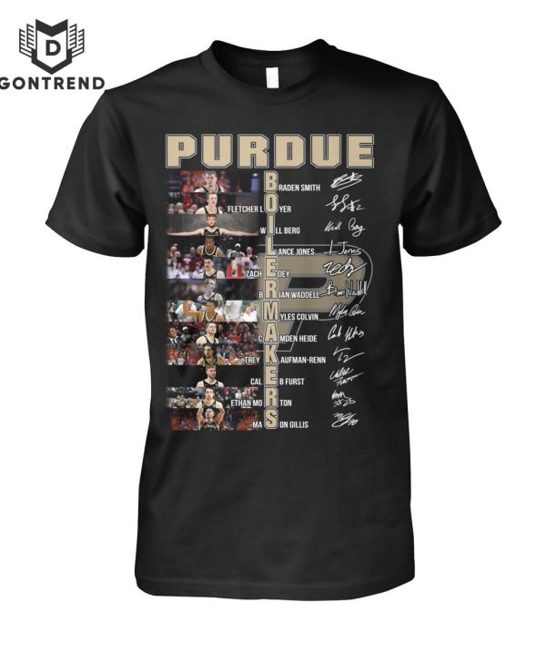 Purdue Boilermakers Men Basketball Signature Unisex T-Shirt