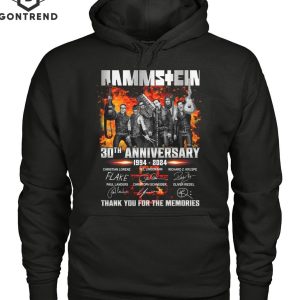 Rammstein 30th Anniversary Signature 1994-2024 Signature Thank You For The Memories T-Shirt