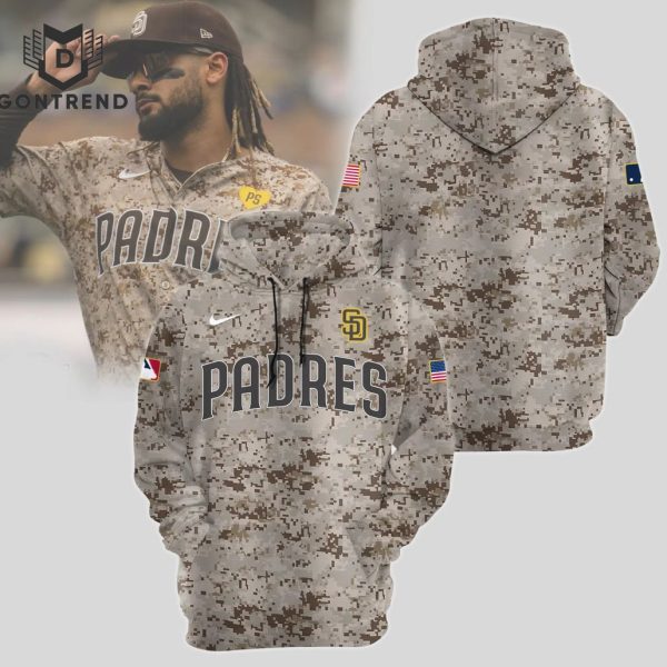 San Diego Padres Design Military Hoodie