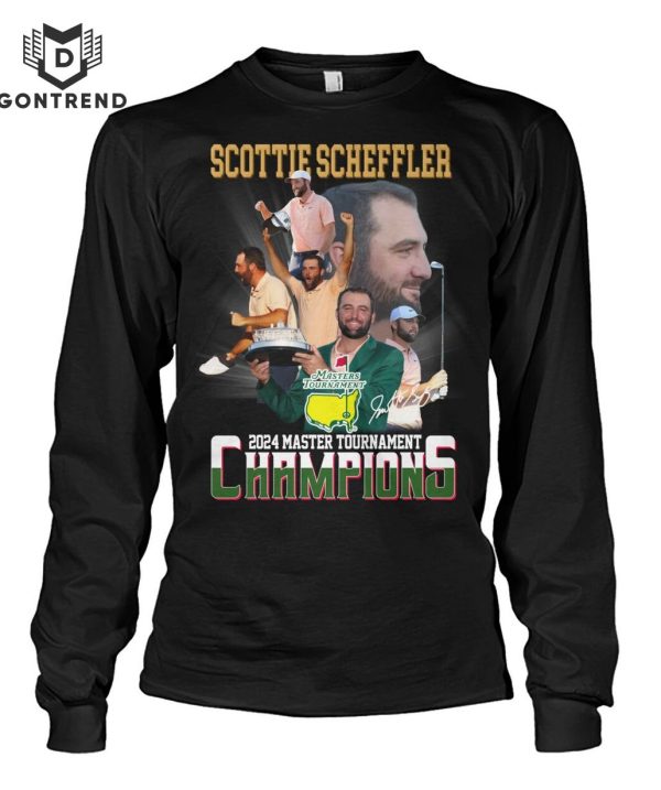 Scottie Scheffler 2024 Master Tournament Champions Signature T-Shirt