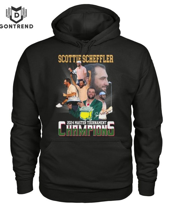 Scottie Scheffler 2024 Master Tournament Champions Signature T-Shirt