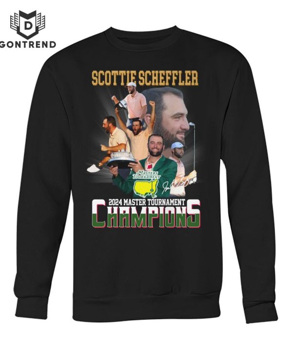 Scottie Scheffler 2024 Master Tournament Champions Signature T-Shirt