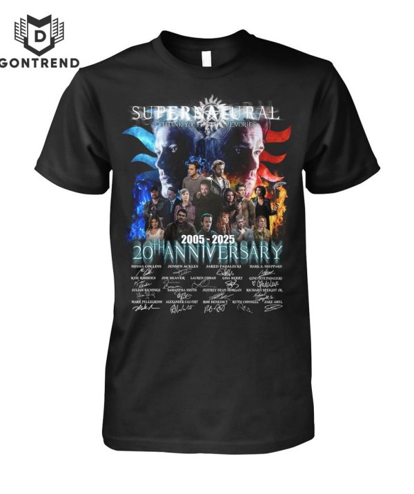 Supernatural 2005-2024 20 Anniversary Siganture T-Shirt