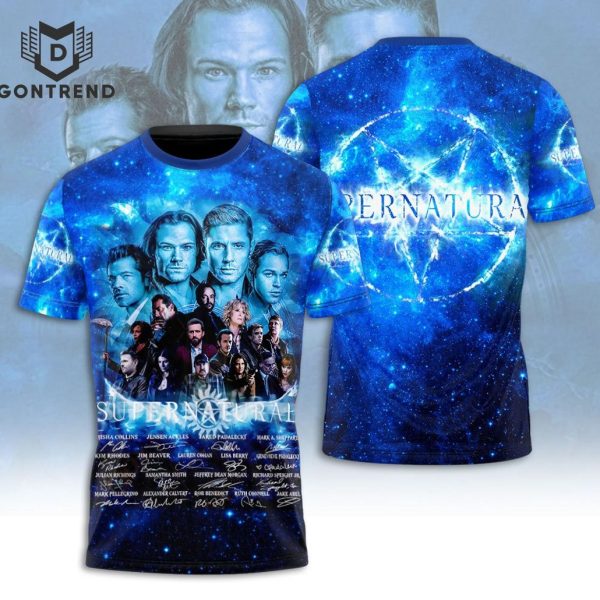 Supernatural Signature Design Blue 3D T-Shirt