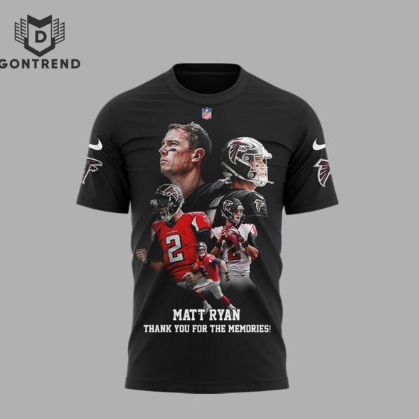 Thank You For The Memories Matt Ryan x Atlanta Falcons 3D T-Shirt