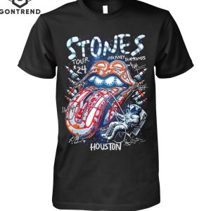 The Rolling Stones Tour 24 Hackney Diamonds Houston Siganture Unisex T-Shirt