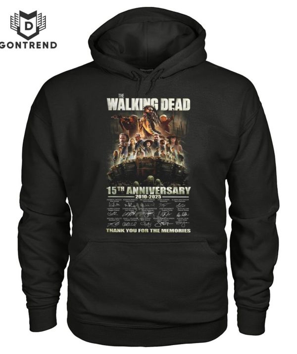 The Walking Dead 15th Anniversary 2010-2025 Siganature Thank You For The Memories T-Shirt