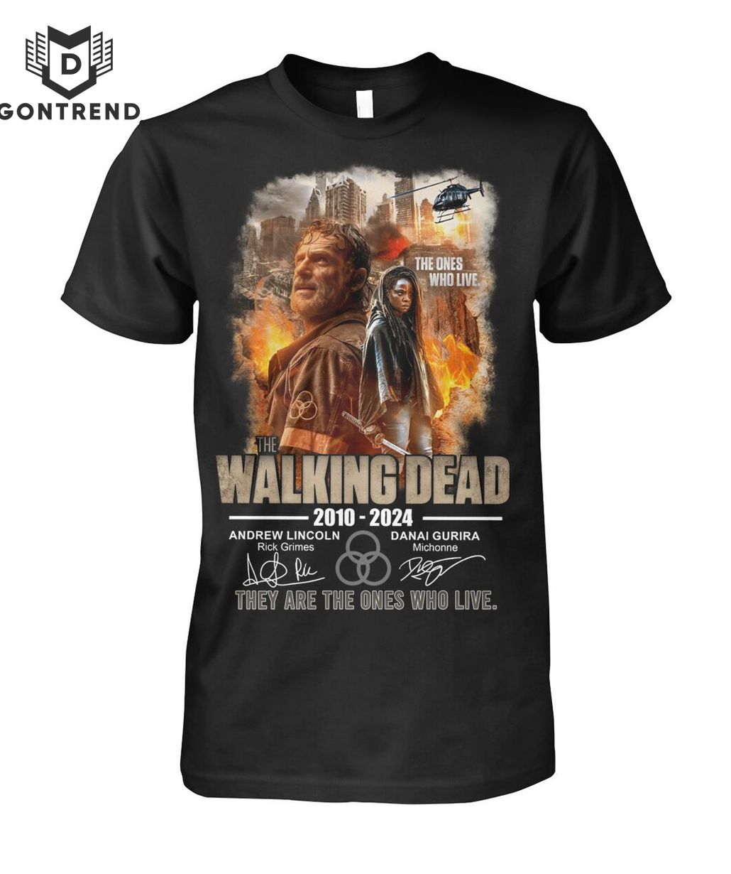 The Walking Dead 2010-2024 Signature They Are Ones Who Live T-Shirt