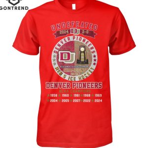 2024 NCAA Division National Champions Men Ice Hockey Denver Pioneers 3D T-Shirt