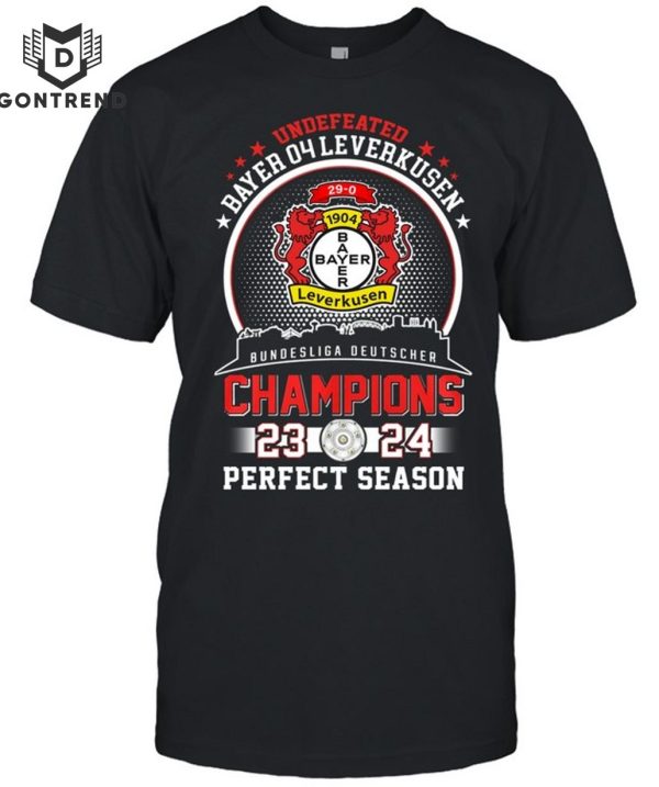 Undefeated Bayer 04 Leverkusen Bundesliga Deutscher Champions Perfect Season T-Shirt