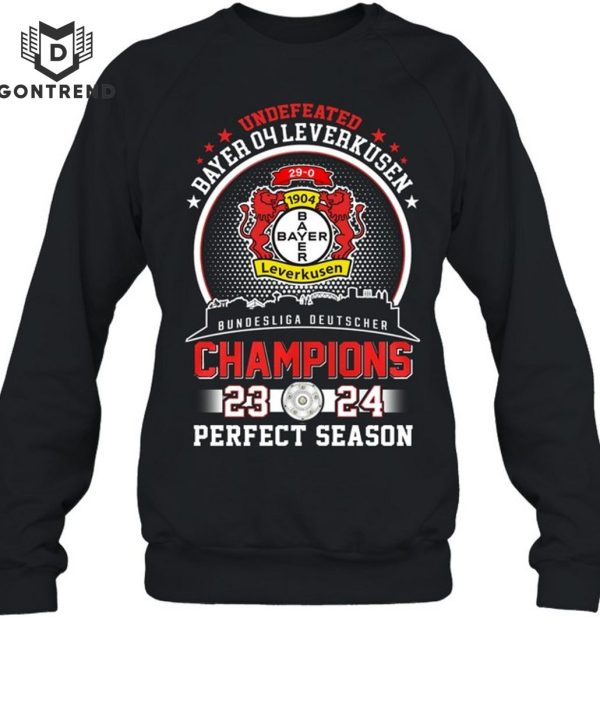 Undefeated Bayer 04 Leverkusen Bundesliga Deutscher Champions Perfect Season T-Shirt