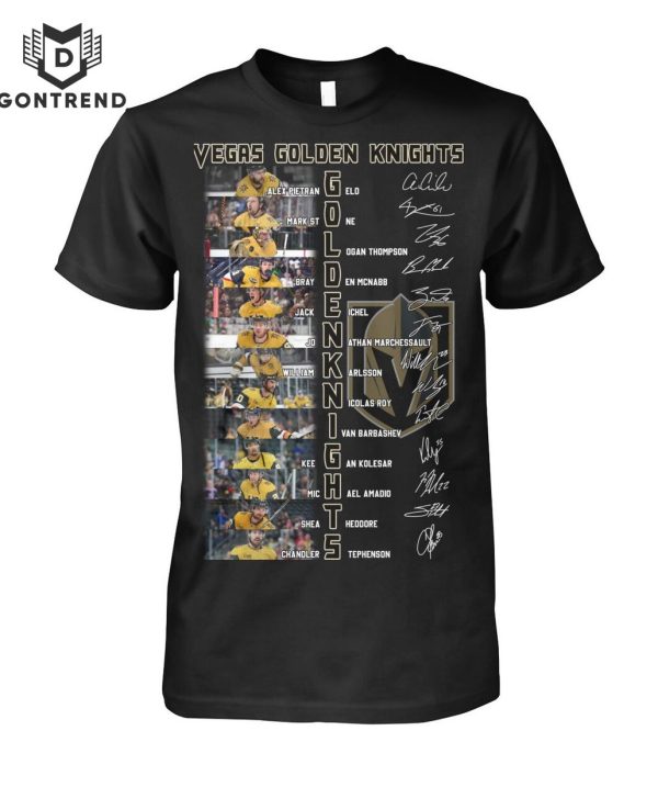 Vegas Golden Knights Ice Hockey Team Signature T-Shirt