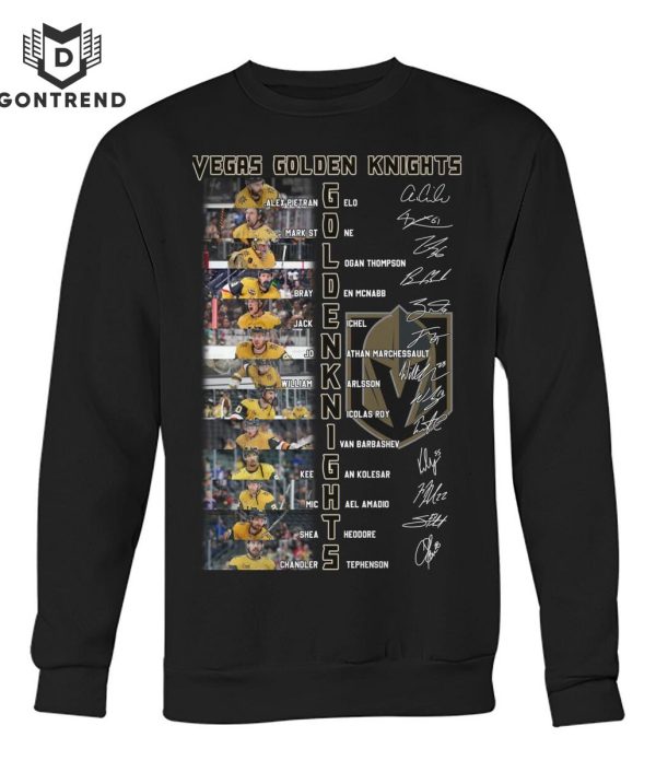 Vegas Golden Knights Ice Hockey Team Signature T-Shirt