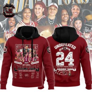 South Carolina Gamecocks Womens Basketball National Champions 2024 Signature Design Red 3D Hoodie