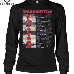 Washington Capitals Ice Hockey Team Logo Signature T-Shirt